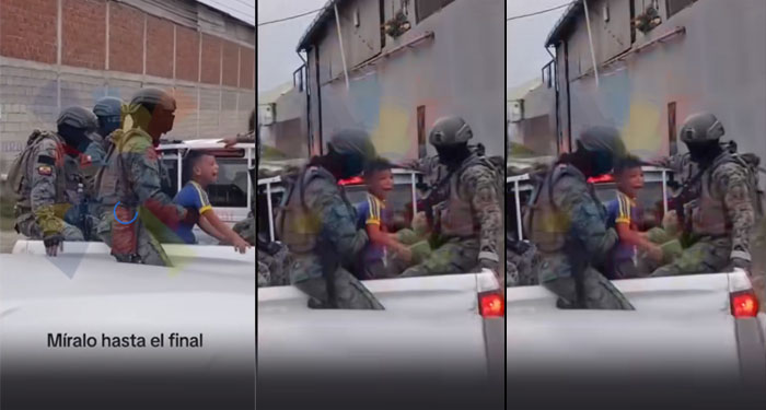 Madre utiliza la presencia del ejército para darle una tremenda lección de vida a su hijo (Video)