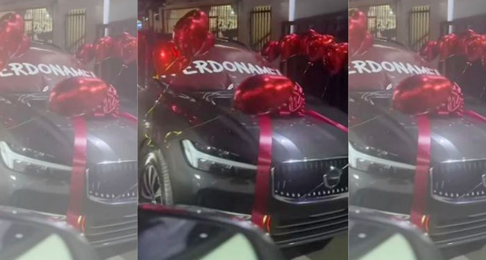 Hombre pide perdón de rodillas a su pareja con lujosa camioneta (Video)